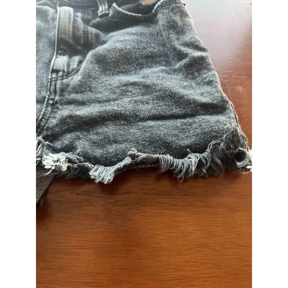 MUDD Jr Womens High Rise Shortie Shorts Sz 0 Pockets Stretch Black Beach Travel